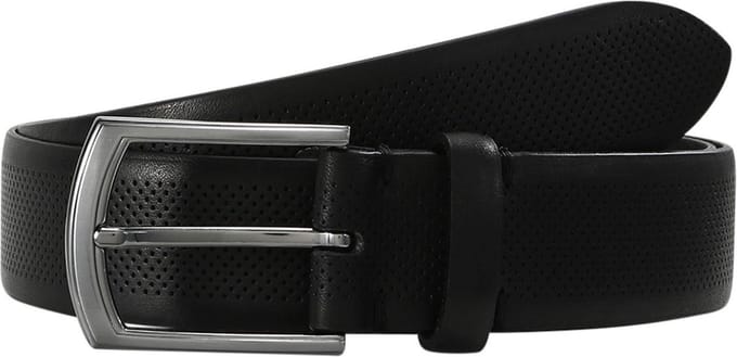 LLOYD Leren Riem Leather Belt 3.5 W80 Black Zwart
