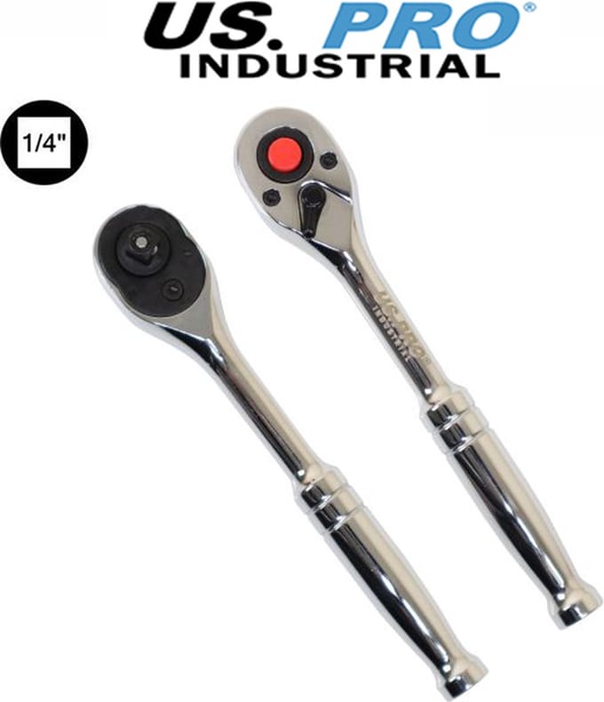 Professionele 90 tands ratel 1/4" (140 mm lang)