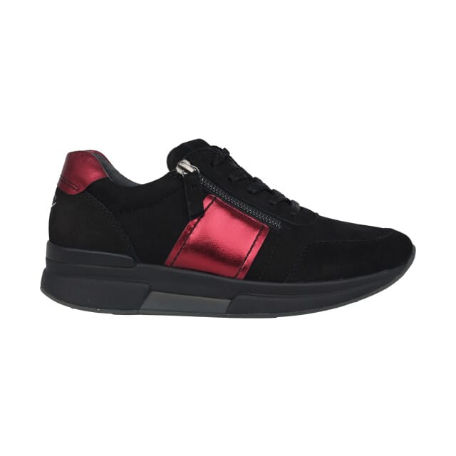 Gabor rollingsoft sensitive 36.928.87 - dames rollende wandelsneaker - Zwart - maat 37 (EU) 4 (UK)