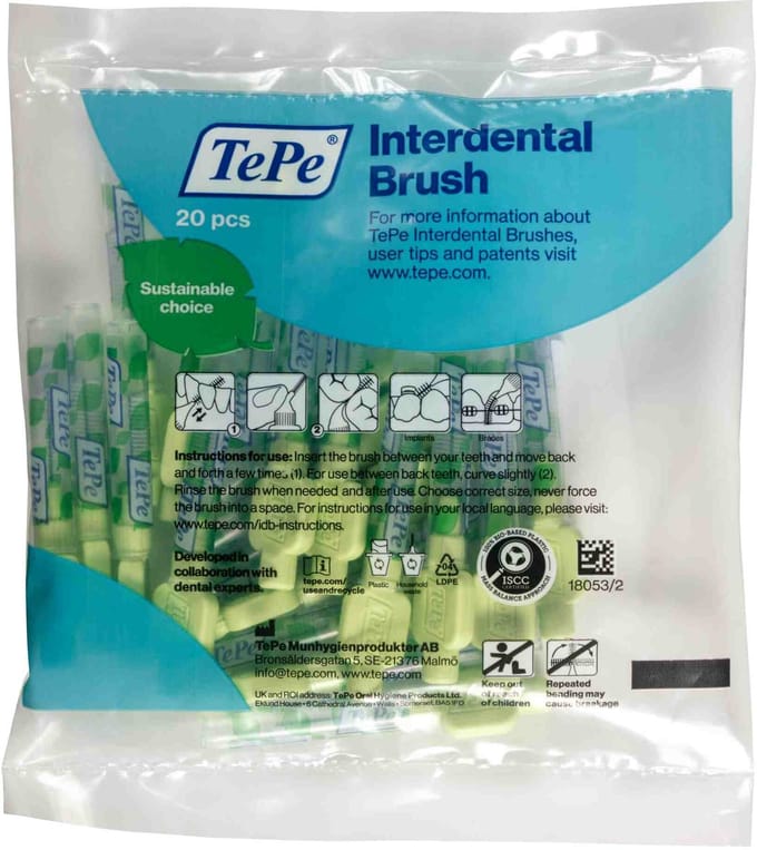 TePe Interdentale Ragers Extra Soft Lichtgroen ISO maat 5 – 0,8 mm (20 stuks)