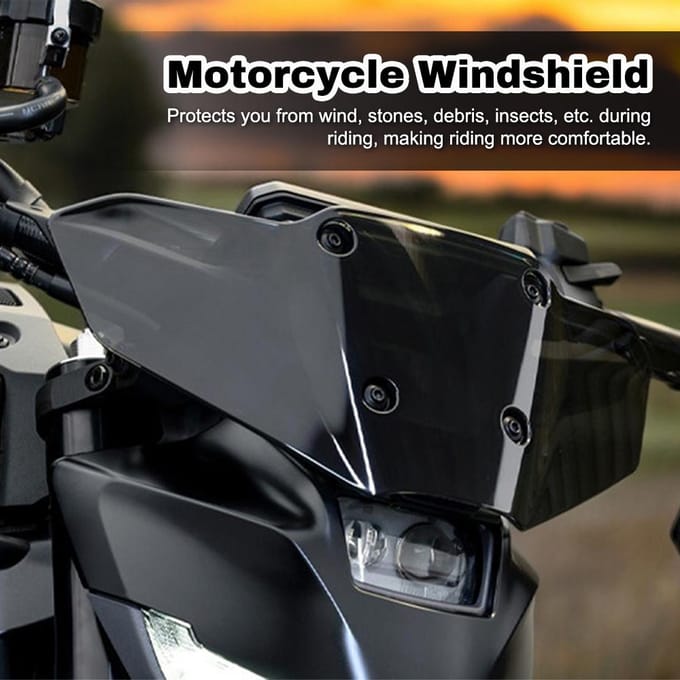 Motorvoorruit Voorruitbeschermer Luchtwinddeflector Modificatieaccessoire grijs