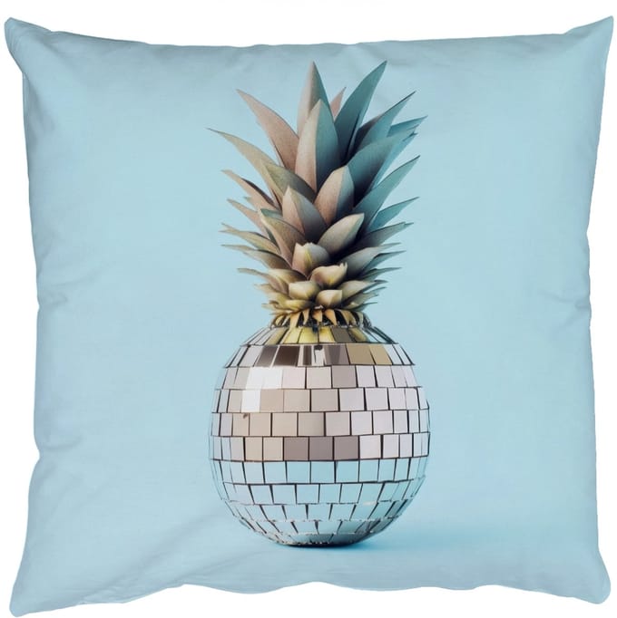 Sierkussens - Kussentjes Woonkamer - 60x60 cm - Blauw - Ananas - Disco - Discobal