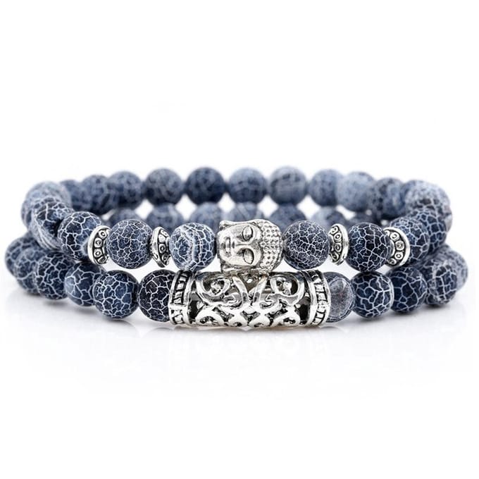 Sorprese armband - Buddha - armband dames/heren - blauw - cadeau - Model H - Sinterklaas - Kerst - Cadeau