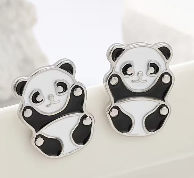 Panda Oorbellen – Lief Design