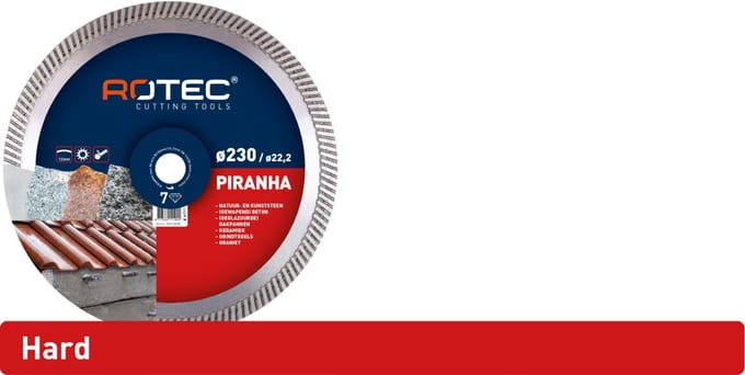Rotec diamantzaag Piranha 7, Ø350 x 3,2 x 25,4 mm