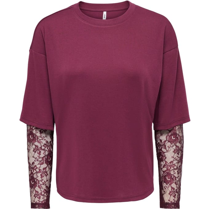 ONLY - ONLTAHLIA L/S LACE TOP PR JRS Dames T-shirt