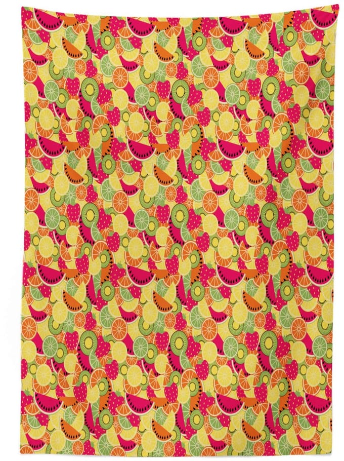 ABAKUHAUS Tafelkleed 140x170 cm – Satijn, Multicolor, Binnen/Buiten