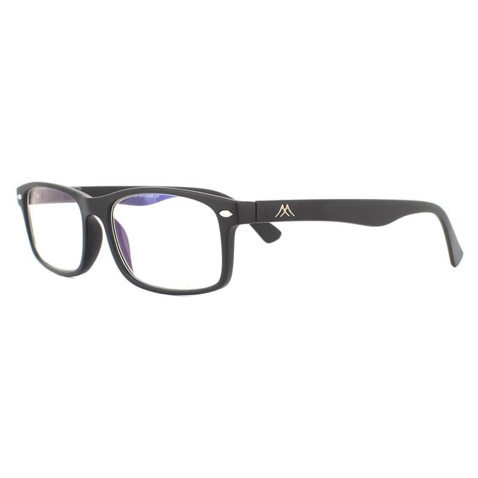 Montana Leesbril BLF83 Mat Zwart Blauw Licht Blok +1,00