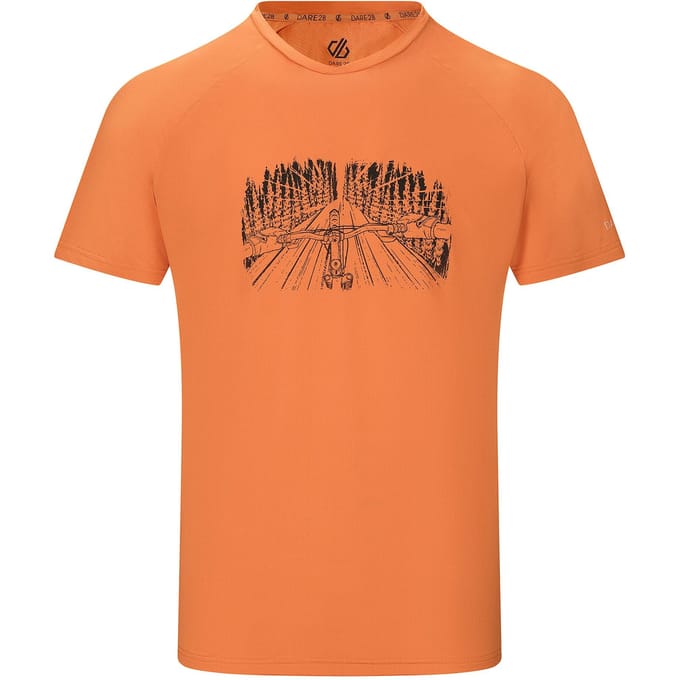 Dare 2B Heren Tech II Trees T-shirt (Verbrand Oranje)