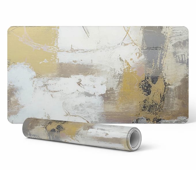 Vinyl bureauonderlegger met stijlvolle abstracte textuurprint 90x45 cm