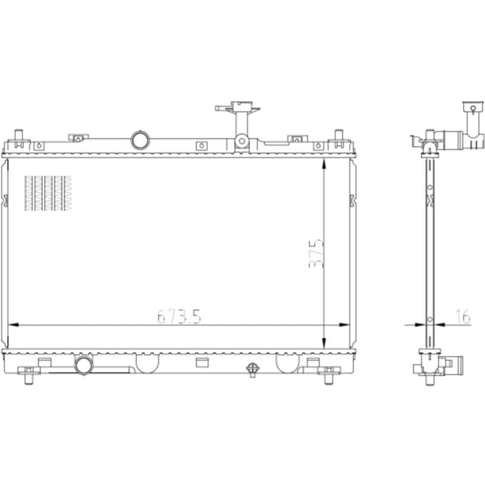 Radiator, motorkoeling NRF 550031