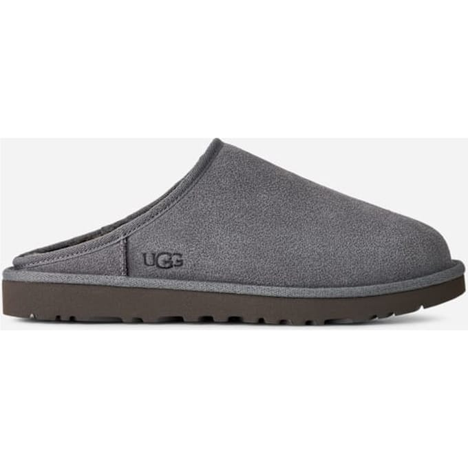 UGG® Classic Slip-On for Men in Grey, Size 12, Suede/Polyester/Wool
