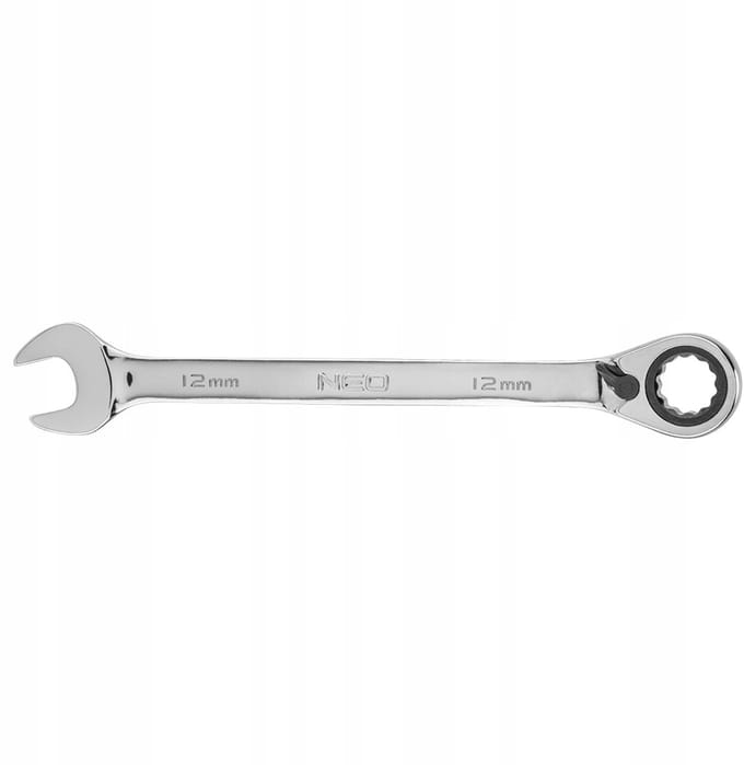 NEO Sleutel Serie - Ringsleutel met Ratchet - 12 mm - Staal - Chrome Vanadium