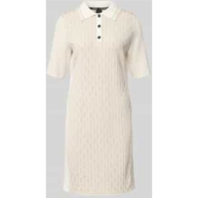Polojurk in all-over look met knoopsluiting