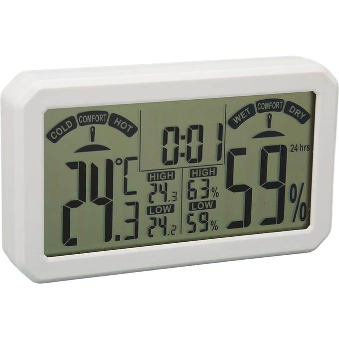 Temperatuur Vochtigheidsmeter Digitaal Hoge Nauwkeurigheid Elektronisch Wandmontage Thermometer Hygrometer voor gray