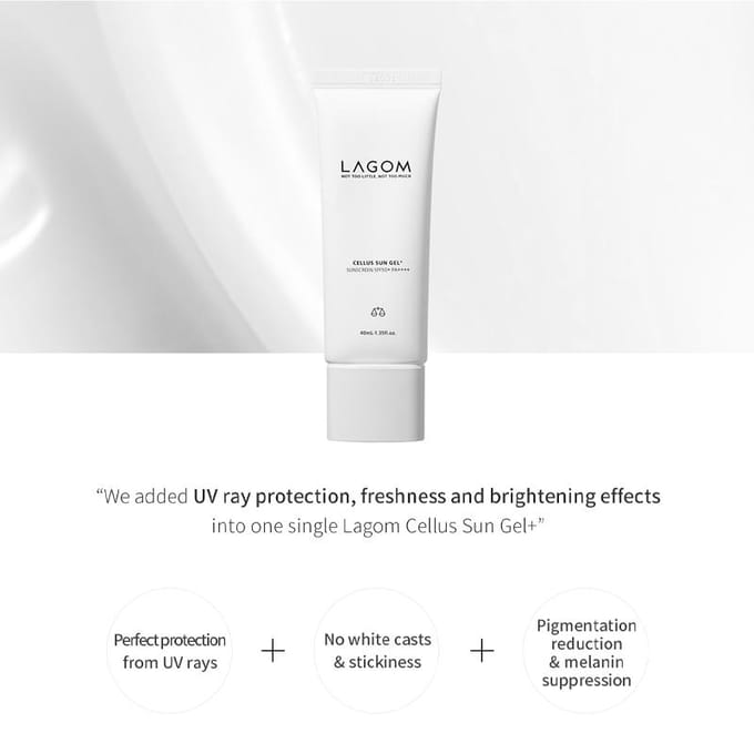[LAGOM] Cellus Sun Gel Plus SPF 50+ PA++++ 40ml white