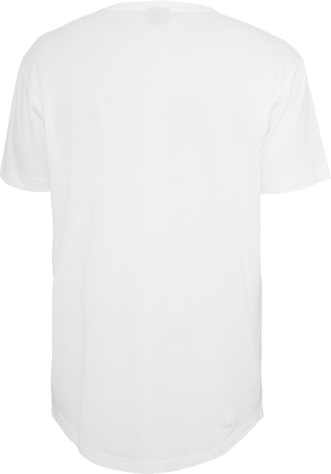 Urban Classics T-shirt - Shaped Long Tee - S tot 5XL - voor Mannen - wit