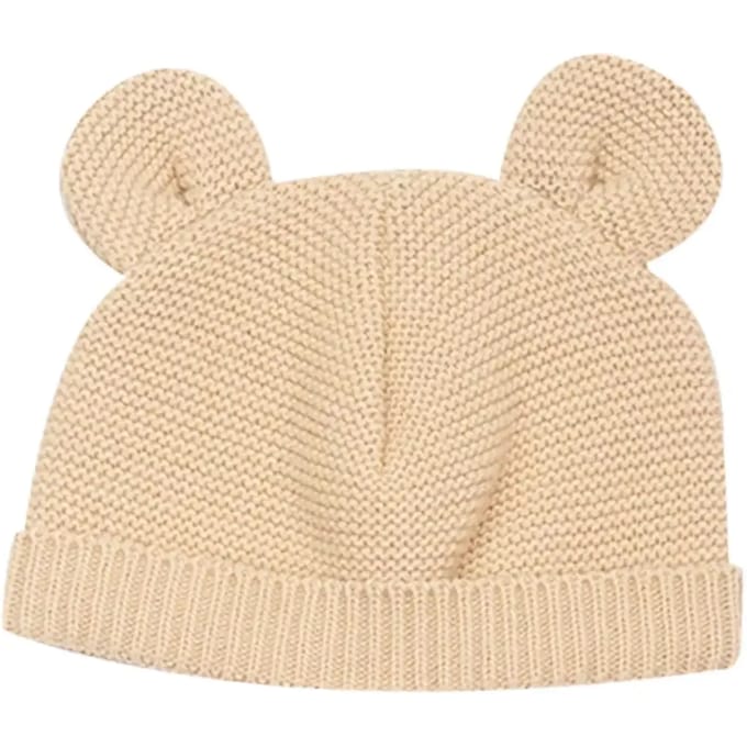 Baby beanie met oren van breiwerk Trois Kilos Sept