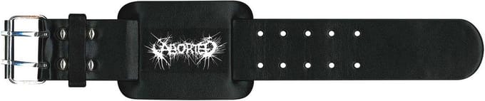 Aborted - Logo - Leren Polsband