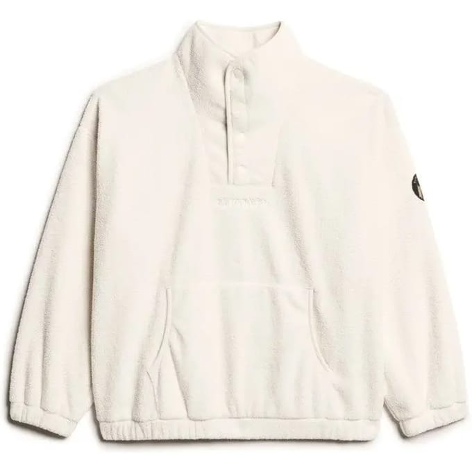 Technische sweatshirt met een Turtleneck voor dames in sherpa Superdry Sport