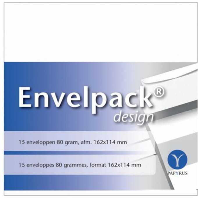 Envelop Papyrus Envelpack Design C6 114x162mm wit 894406 15 stuks