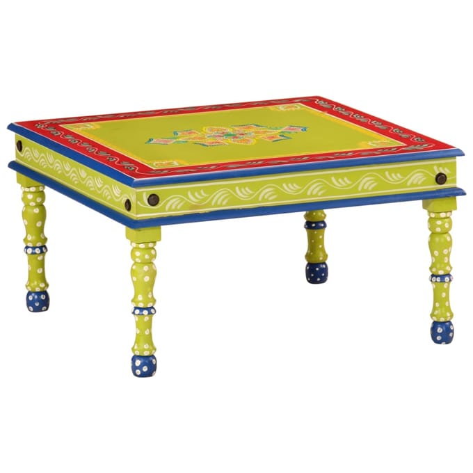 vidaXL - Salontafel - handbeschilderd - massief - mangohout - groen