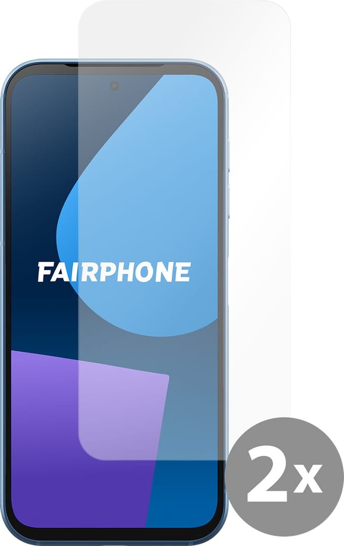 Just in Case screenprotector geschikt voor Fairphone 5 - Screenprotector Gehard Glas - 2 Stuks