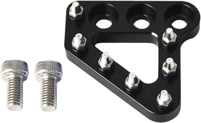 Achterrem Pedaal - Remvoet Tip - Motorrijden - CNC Aluminium - One Size - Zwart