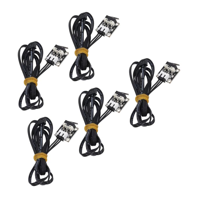5 Stuks Eindstop Eindaanslag 3 Pin Vlamvertragend 3D Printer Eindaanslag Eindaanslag Module voor Ender black