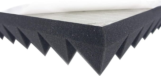 Zelfklevend Akoestisch Schuim Piramidevorm | Geluidsisolatie Panelen 100x49x5 cm