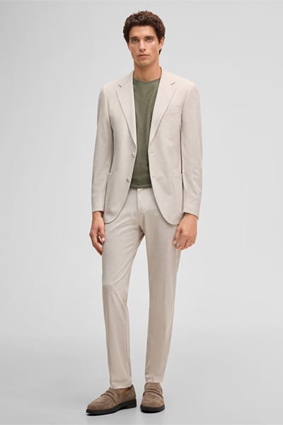 slim fit pantalon van viscosemix model 'TIUS2'