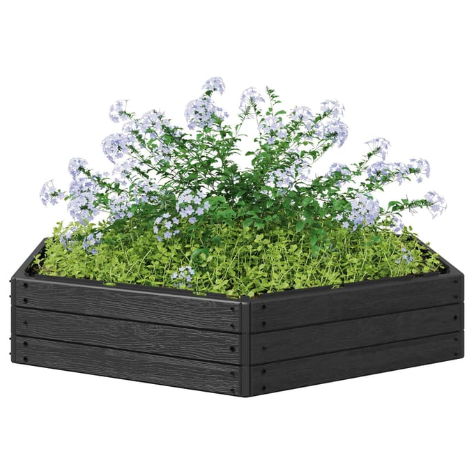 vidaXL - Verhoogd - bed - Zwart - 148 - x - 129 - x - 25 - cm - PP