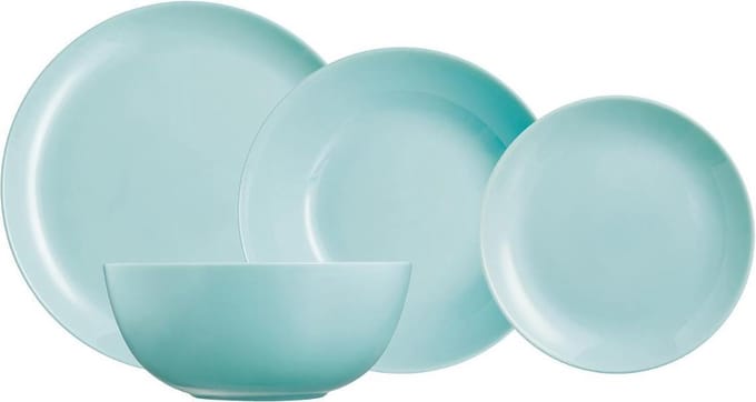Luminarc Diwali serviesset - 19-delig - 6 persoons - Turquoise