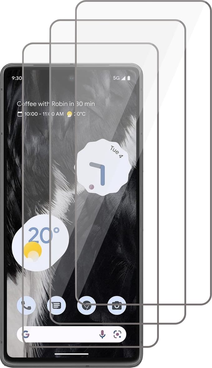 Screenprotector geschikt voor Google Pixel 7 - Gehard Glas Beschermglas Tempered Glass Screen Protector - 3 Stuks
