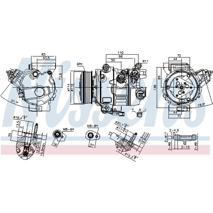 Compressor airconditioning NISSENS 890791