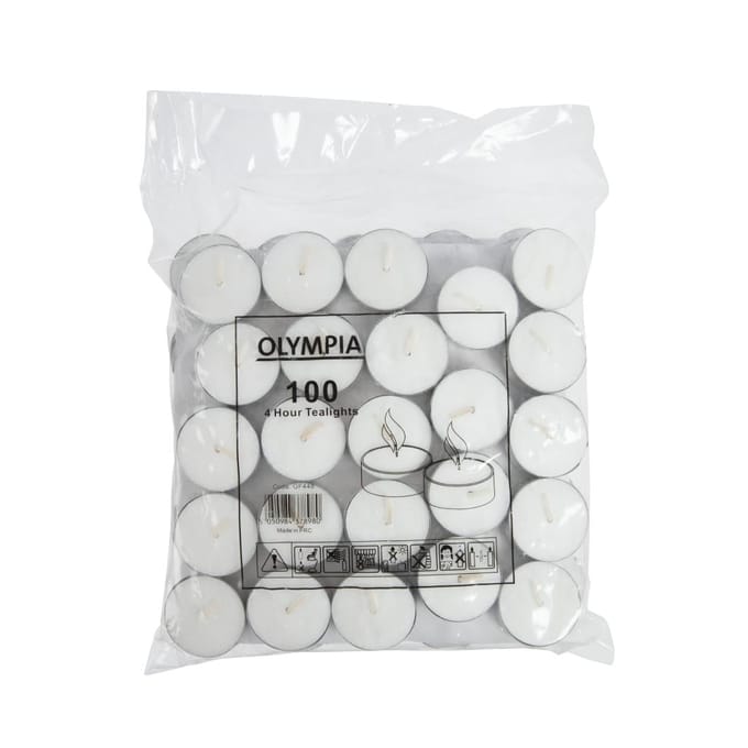 Olympia theelichten 4 uur (100 stuks)