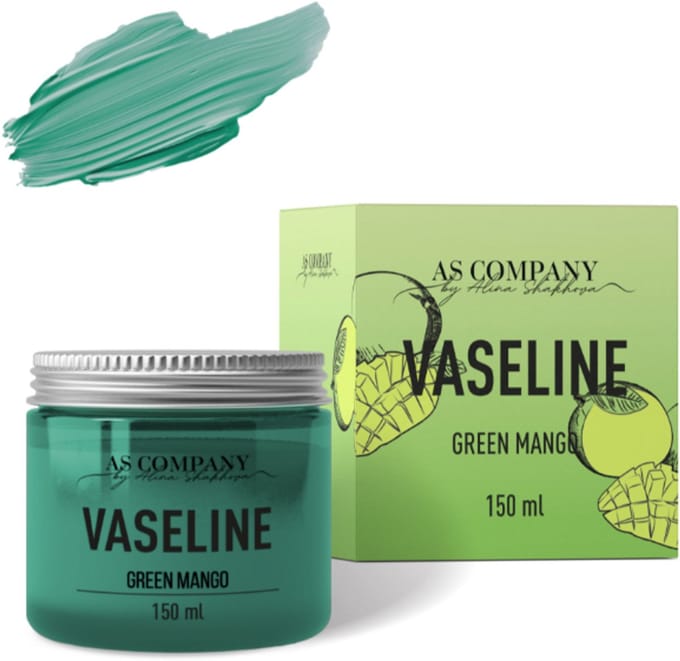 ASCompany Vaseline Green Mango 150 ml – Professional PMU & Tattoo Moisturizing Balm