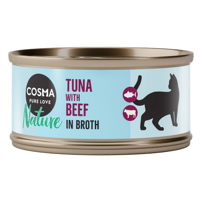 6x70g Nature Tonijn met Rund Cosma Kattenvoer