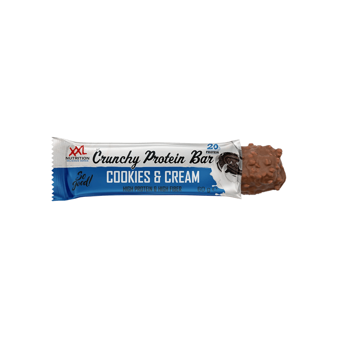 XXL Nutrition Crunchy Protein Bar Cookies & Cream 12 Pack