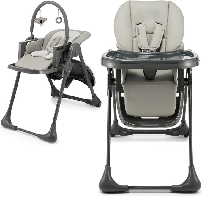 Kinderstoel - 2-in-1 - Vouwstoel - Kinderstoel Inklapbaar - Grijs - 85cm x 56cm x 101cm