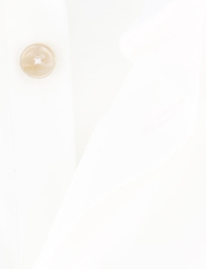 katoenen Ledub wit overhemd effen normale fit jersey
