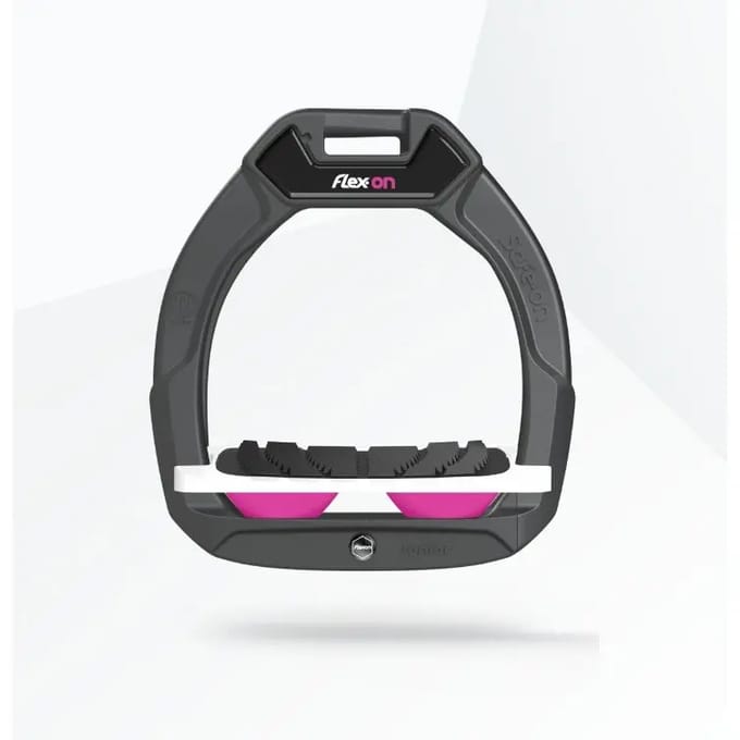 Veiligheidsbeugels voor paardrijden Ingelijkte Grip Antraciet/Wit/Roze kind Flex-On Safe-On