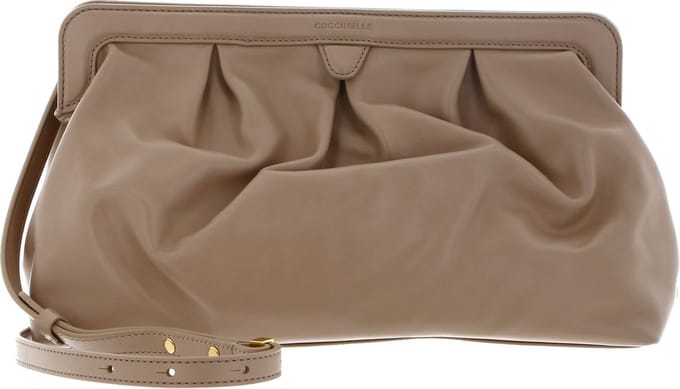 COCCINELLE Leren Schoudertas Diletta Handbag Toasted Beige
