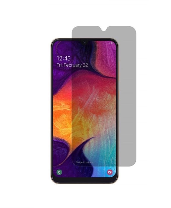 Ntech Screenprotector Geschikt voor Samsung Galaxy A50/A10 Privacy Glazen Screenprotector/ Anti Spy Tempered Glass - Schermbescherming