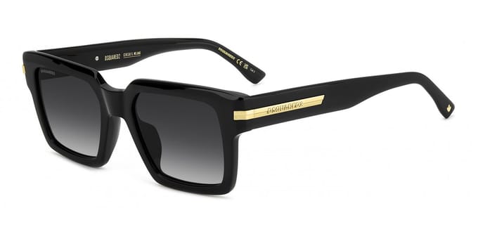 Dsquared2 D2 0161/G/S BLACK/GREY SHADED 52/20/150 Herrenbrillen Zonnebrillen