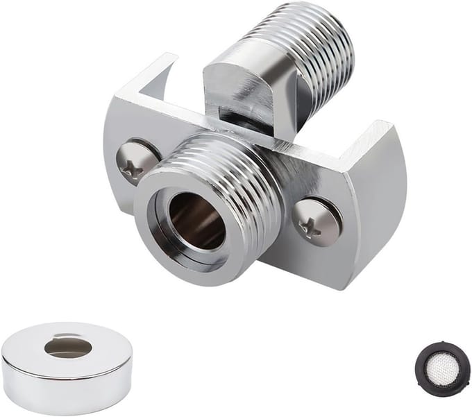 0XBIT Eccentric Mixer Tap and Screw Angle Faucet, Brass Eccentric Socket for Shower Heads and Water Lines - ShopVlot