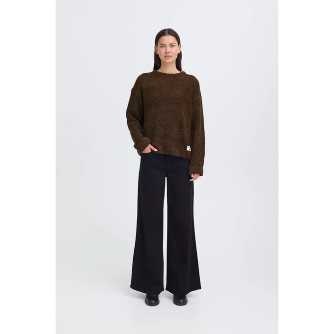 Regular fit pullover met wol, model 'Larisa'