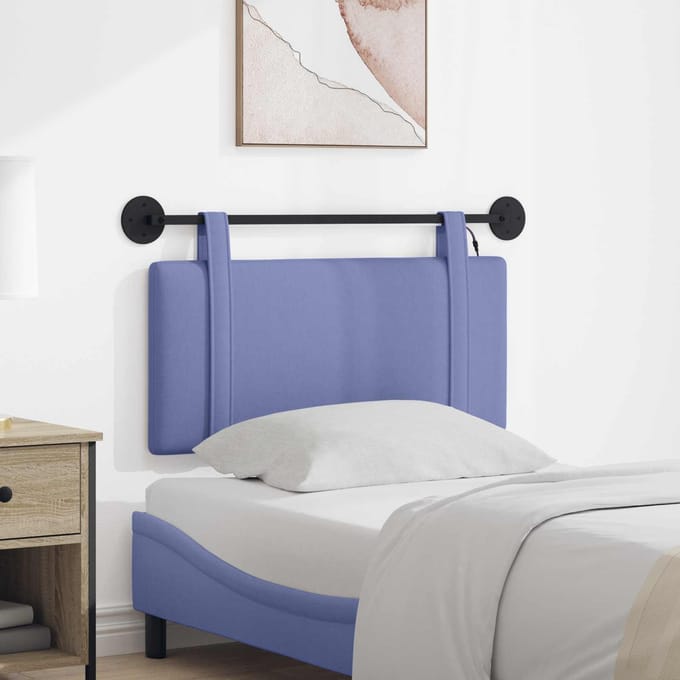 vidaXL - Hangend - hoofdbord - Jeans - Blauw - Stof