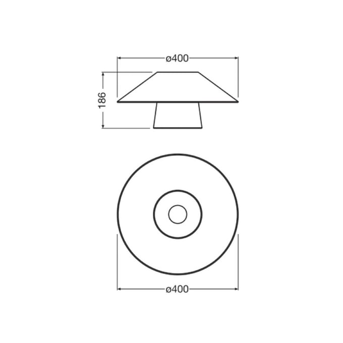 OSRAM Decor decoratieve plafondlamp met bamboe kap, 400 mm, E27 fitting, IP20, bruin