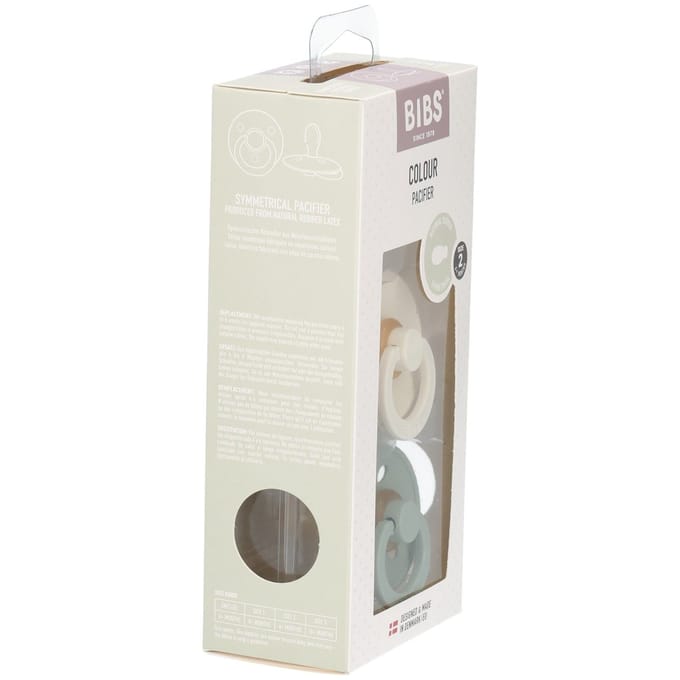 BIBS Colour Fopspeen - 6-18 mnd - 2-pack - Symmetrisch - Ivory/Sage
